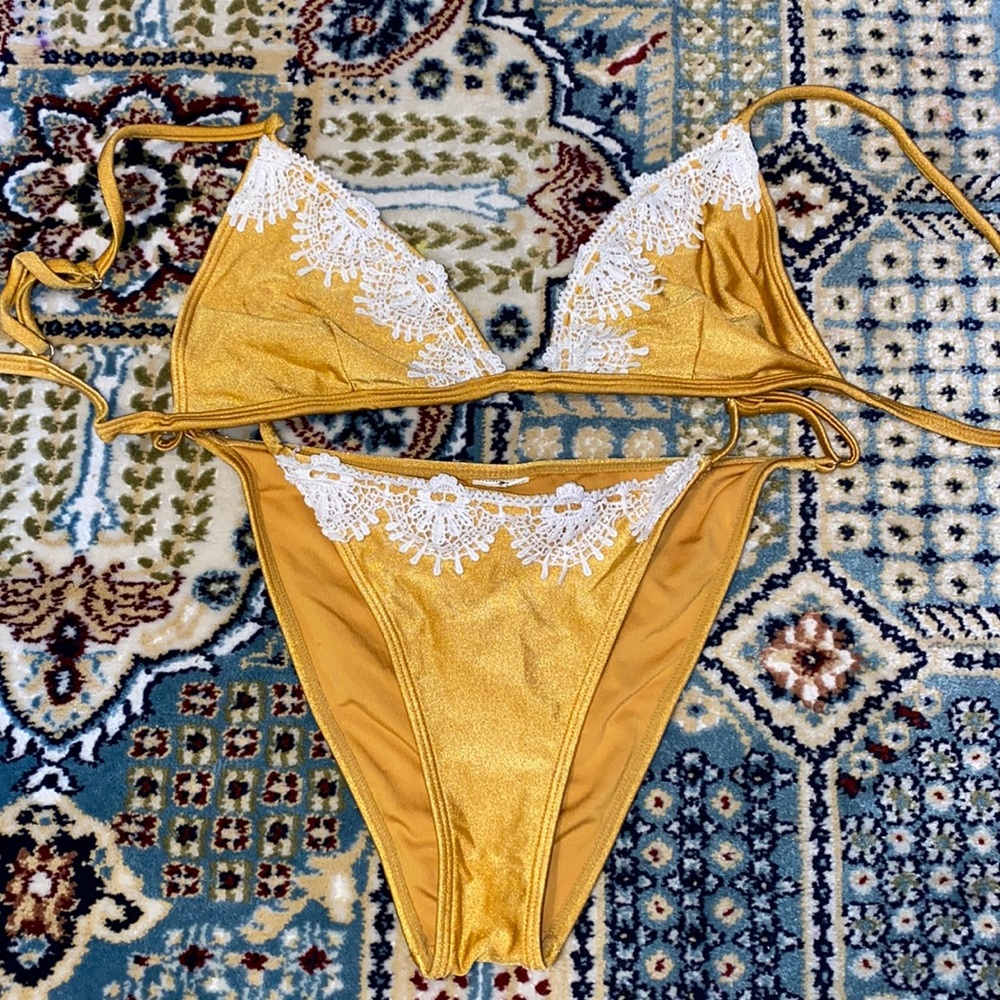 Gold-ish yellow bikini